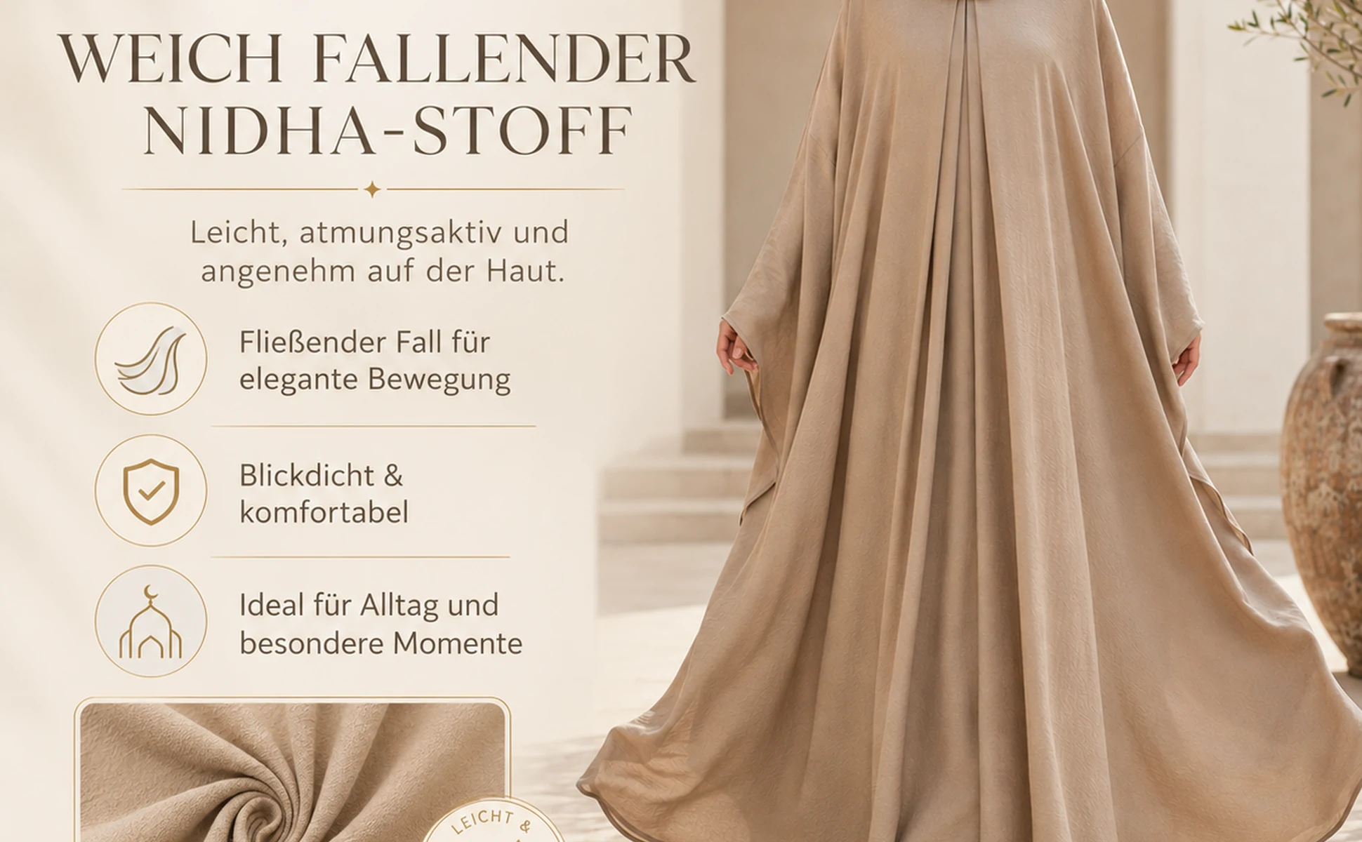 Weich fallender Nida-Stoff