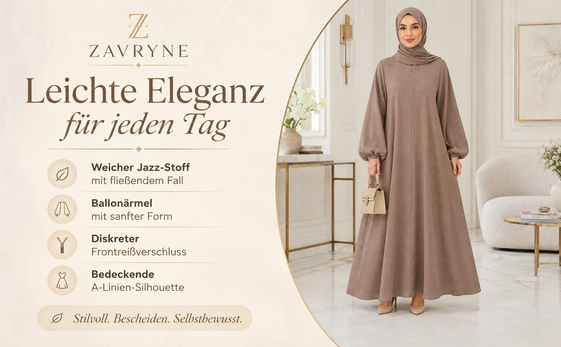 ZAVRYNE Samira – Jazz Abaya mit Ballonärmeln
