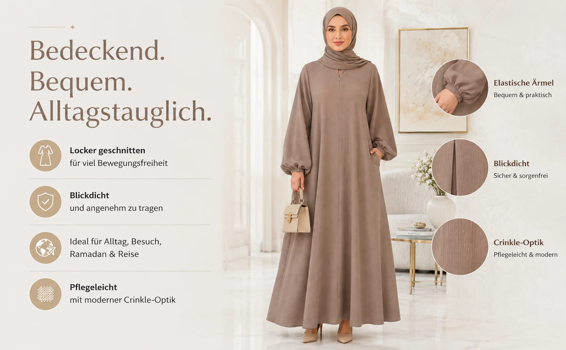 ZAVRYNE Samira – Jazz Abaya mit Ballonärmeln