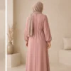 Tulip Dress – Rose – Detailansicht | ZAVRYNE Deutschland