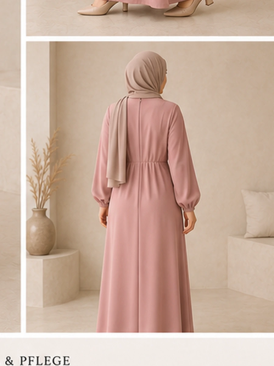 Tulip Dress – Rose – Detailansicht | ZAVRYNE Deutschland