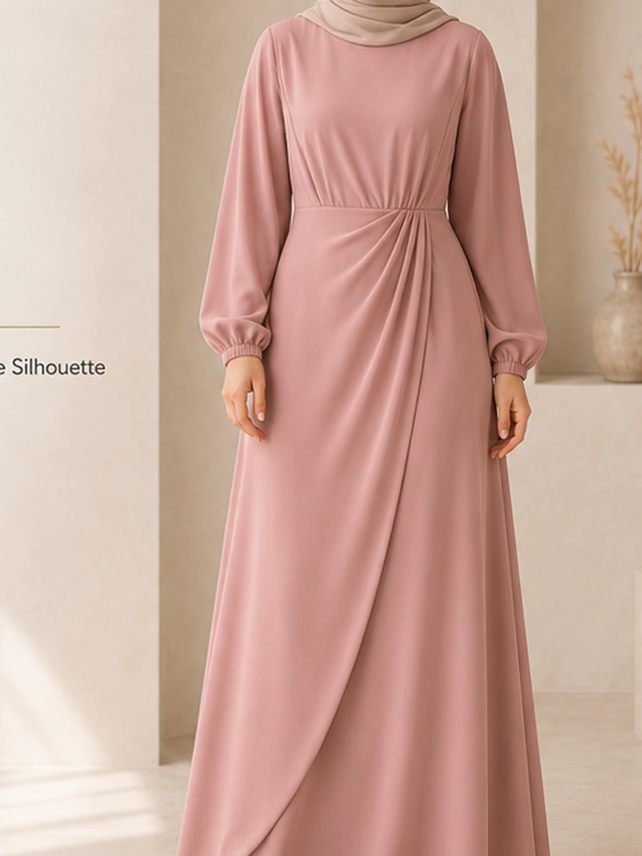 Tulip Dress – Rose – Vorderansicht | ZAVRYNE Deutschland