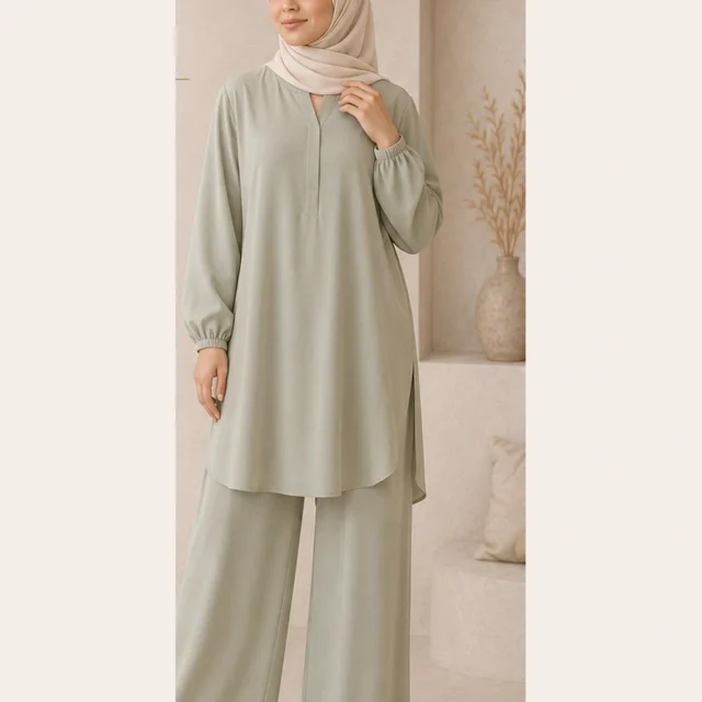 Vella Set – Light Sage – Vorderansicht | ZAVRYNE Deutschland