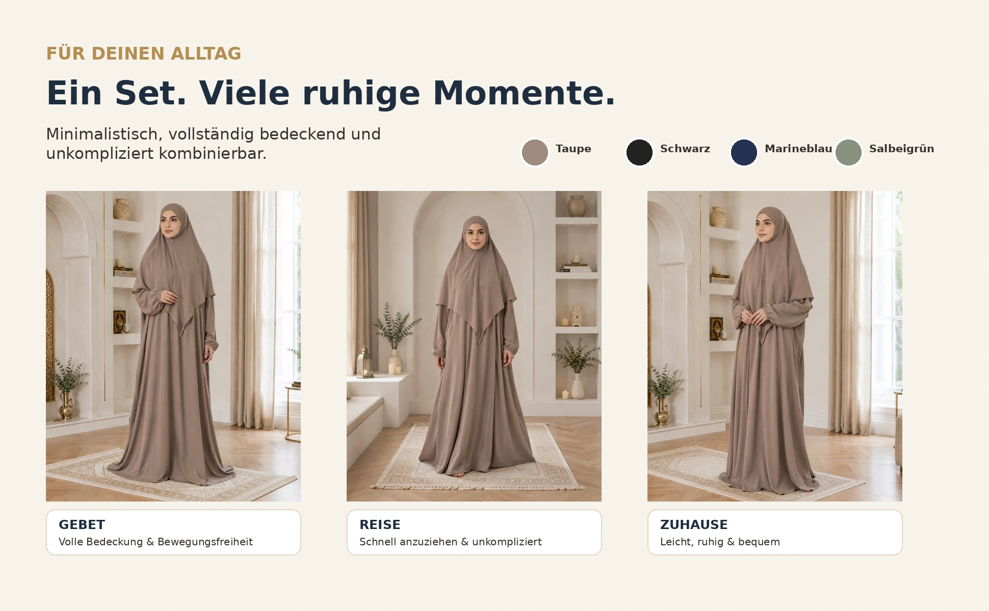 ZAVRYNE Yusra – Zweiteiliges Khimar-Gebetsset