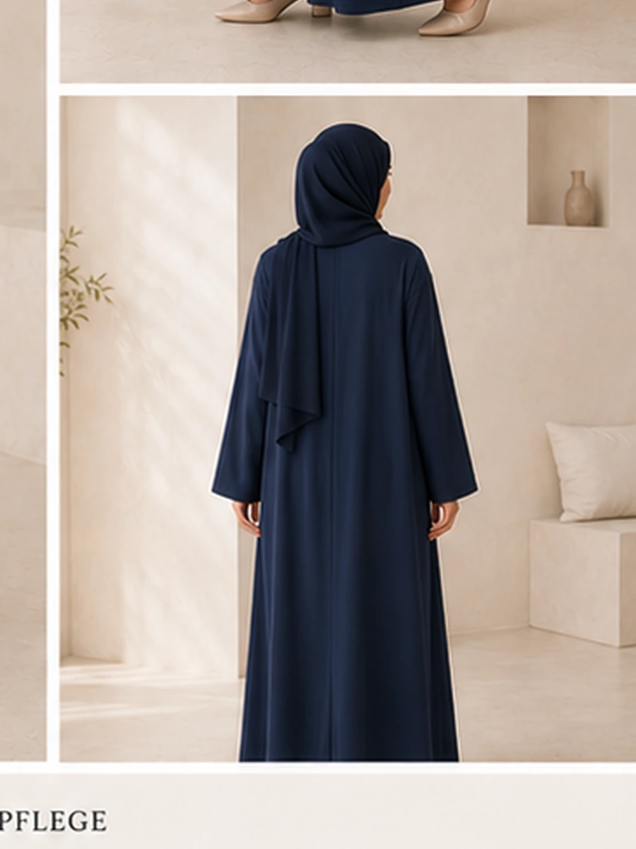Zafira Abaya – Navy – Detailansicht | ZAVRYNE Deutschland