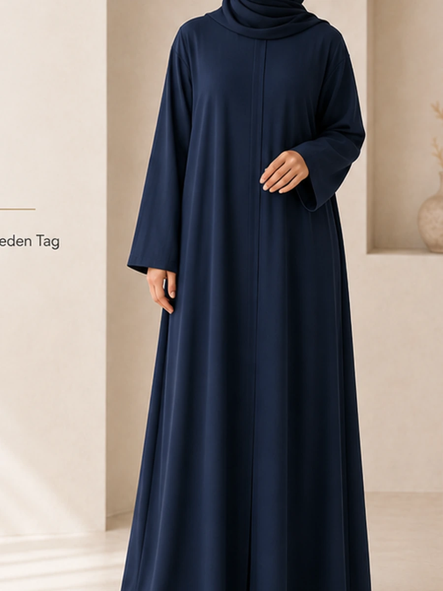 Zafira Abaya – Navy – Vorderansicht | ZAVRYNE Deutschland