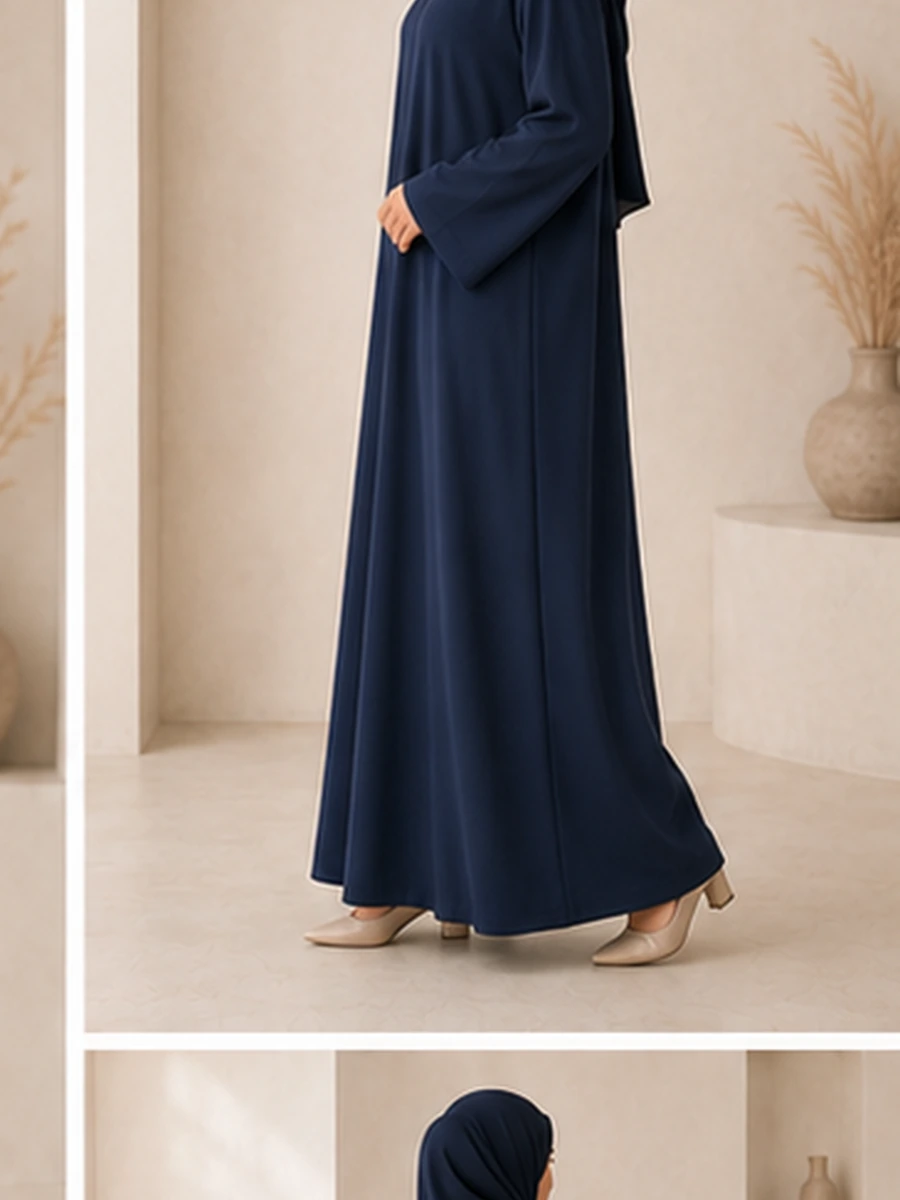 Zafira Abaya – Navy – zweite Ansicht | ZAVRYNE Deutschland